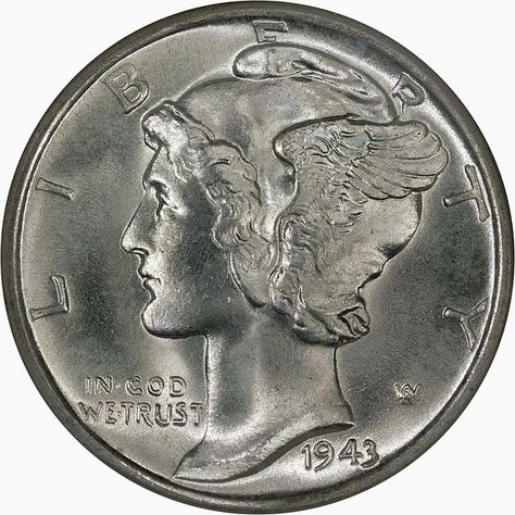 Mercury silver dimes were made from 1916 through 1945. public domain photo. Silver Coins Worth, Sales Report, Old Coins Value, Silver Dollar Coin, Silver Bullion Coins, Silver Dimes, Foreign Coins, Money Collection, Old Coins Worth Money