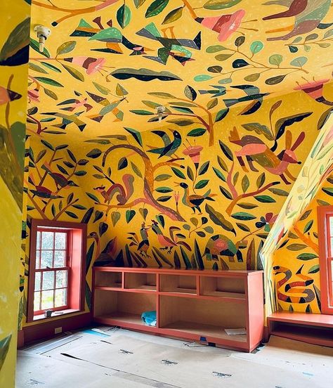 Abel Macias (@abelmac) • Instagram photos and videos Abel Macias, Garden Fancy, Hamptons Ny, Nice Rooms, Mural Ideas, Animal Stories, Play Room, Bird Nest, Mural Art