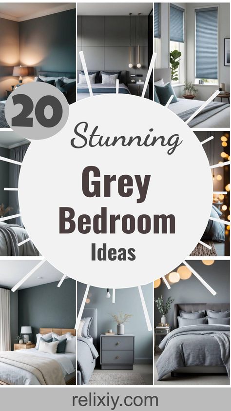 20 Stunning Grey Bedroom Ideas To Inspire You Bedroom Inspirations Grey, Cozy Grey Bedroom, Colours That Go With Grey, Grey Headboard Bedroom, Grey Bedrooms, Dark Gray Bedroom, Light Gray Bedroom, Gray Bedroom Walls, Grey Bedroom Ideas