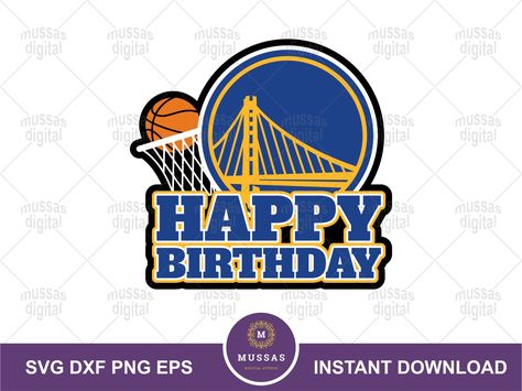 Stephen Curry Cake Topper Printable, Golden State Warriors Cake Topper Printable, Golden State Warriors Birthday Party Decorations, Golden State Warriors Cake Topper, Warriors Birthday Cake, Golden State Warriors Birthday Cake, Golden State Warriors Cake, Golden State Warriors Party, Golden State Warriors Birthday