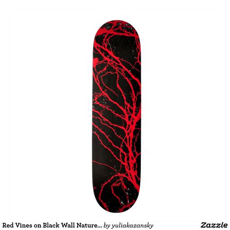 Painted Skateboard, Snowboard Design, Skateboard Deck Art, Deck Art, Skateboard Art Design, Red Vines, Nature Abstract, Cool Skateboards, Skate Art