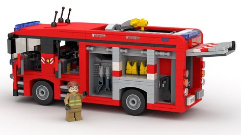 LEGO IDEAS - - Ultimate Fire Engine Lego Fire Station, Lego City Fire Truck, Lego Tractor, Lego Airport, Car Lego, Lego Tutorials, Lego City Fire, Lego City Ideas, Lego Fire