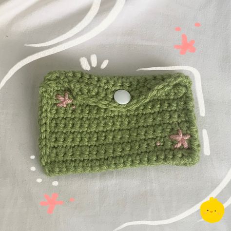 Crochet Wallet, Crochet Mignon, Crochet Blanket Designs, Diy Bag Designs, Green Crochet, Green Purse, Crochet Fall, Custom Crochet, Fun Crochet Projects