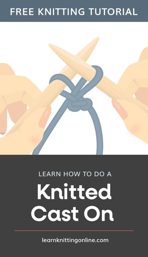 There are several ways on how to cast on when knitting, one of which is the Knitted Cast On. The Knitted Cast On is an easy and somewhat stretchy cast on method that's ideal for beginner knitters. Here's an easy step-by-step tutorial on how to do a knitted cast on. | More knitting tutorials for beginners at learnknittingonline.com #knittingforbeginners #castingonknittingeasy #castonknitting Different Ways To Cast On Knitting, Knitted Cast On, Knit Cast On Methods, How To Cast On Knitting For Beginners, Casting On Knitting Easy, Knitting Start, Cable Cast On Knitting, Types Of Knitting Stitches, Learn Knitting