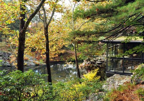 Monhegan Island, Hidden Art, Hillside House, Russel Wright, Mid Century Architecture, Small Waterfall, Home Landscaping, Historic Preservation, Organic Design