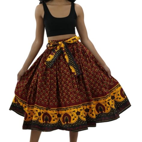 Mid Length Dashiki Print Multicolored Skirt Matching Headwrap One Size Fit Most Upto 1x Two Side Pockets Elastic Waist And Bow Tie On Straps 100%Cotton New Chitenge Skirts, Pink Midi Skirt, Polka Dot Midi Skirt, Midi Skirt With Pockets, Full Midi Skirt, Tiered Midi Skirt, Checkered Skirt, Floral Pencil Skirt, Animal Print Skirt