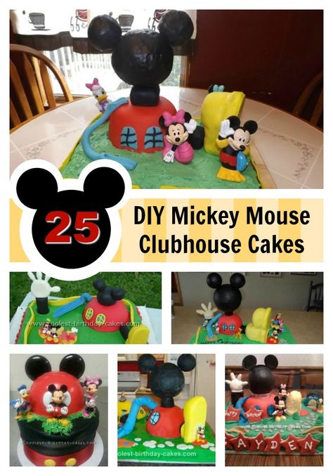 Mickeys Clubhouse Cake, Mickey Clubhouse Cake, Mickey Mouse Clubhouse Birthday Cake, Cool Mickey Mouse, Luca Birthday, Mickey Mouse Clubhouse Cake, Mickey Clubhouse, Mickey Cakes, Disney Birthday Party