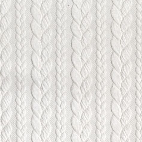 Cable Knit Jersey | Ivory White 020 | Higgs & Higgs UK Fabric | UK Fabric White Fabric Texture, Cable Knitwear, Wrinkled Clothes, Choosing Fabric, T Shirt Painting, Jersey Knit Dress, Dressmaking Fabric, High Quality Dress, Fabric Texture