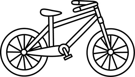 Black and White Bicycle Draw A Bicycle, Black And White Bicycle, Bicycle Printable, Purple Bicycle, Maker Fun Factory Vbs, Bicycle Drawing, Cycle Drawing, White Bicycle, Car Fabric