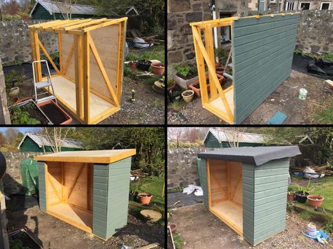 Garden Bike Storage, Bicycle Storage Shed, Garage Velo, Outdoor Bike Storage, Bike Shelter, Diy Storage Shed, Outside Storage, Backyard Storage, Small Sheds