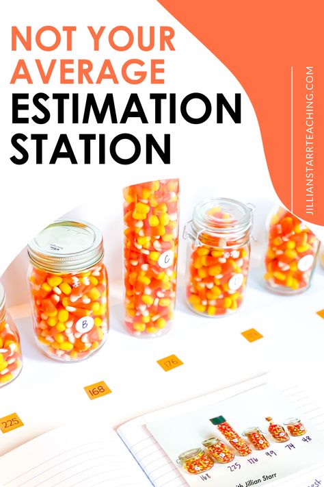 Halloween Math Stations, Halloween Themed Games, Estimation Station, Halloween Stations, Halloween Math Games, Opinion Writing Activities, Halloween Math Centers, Halloween Centers, Halloween Math Activities