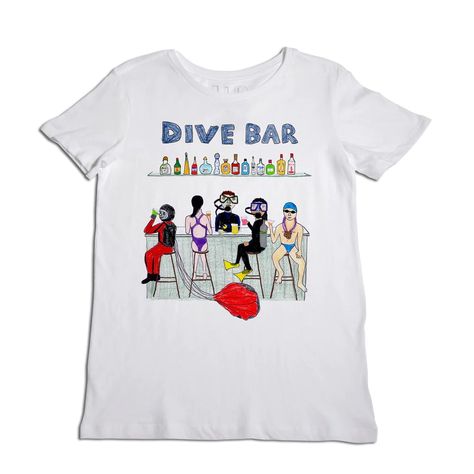 Dive Bar Women's T-Shirt – Unfortunate Portrait White Shirt Png, Bar Crawl Outfit, Graphic Tees Aesthetic, 2023 Tops, Boyfriend Tshirt, Bar Outfit, Packing Clothes, Dive Bar, Fall Png