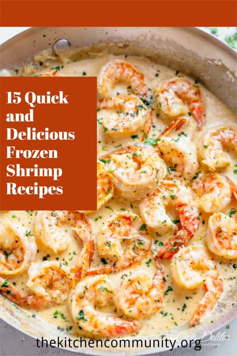 A lot of home chefs think that frozen cooked shrimp recipes just cover one thing: shrimp cocktail or a simple boiled shrimp recipe. The truth is, there are so many dishes you can make with frozen shrimp. Recipe Using Frozen Cooked Shrimp, Creamy Garlic Parmesan Shrimp, Creamy Garlic Shrimp Recipe, Frozen Shrimp Recipes, Frozen Cooked Shrimp, Creamy Garlic Shrimp, Garlic Parmesan Shrimp, Parmesan Shrimp, Cooked Shrimp Recipes