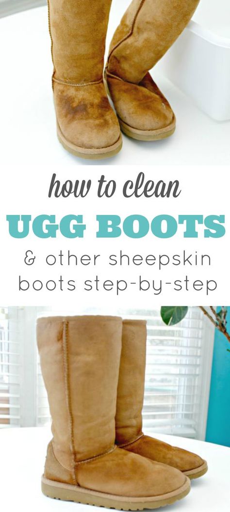 How To Clean Ugg Boots or Any Sheepskin Boots - Video Included Clean Ugg Boots, Cleaning Ugg Boots, Boots Diy, Homemade Toilet Cleaner, Clean Baking Pans, Uggs Boots, Cleaning Painted Walls, Mode Shoes, Glass Cooktop