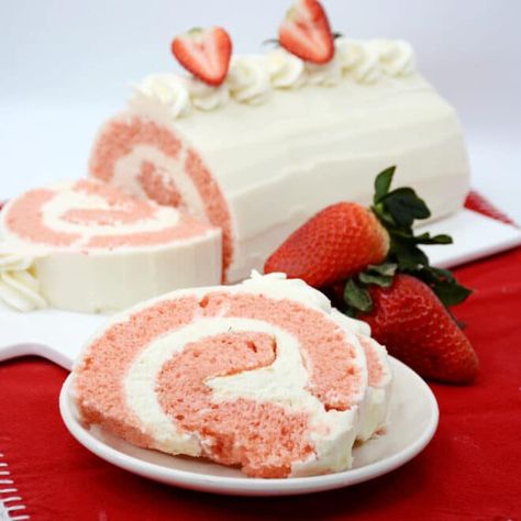 Dessert Archives - Kitchen Fun With My 3 Sons Cake Mix Rolls, Strawberry Roll Ups, Jelly Rolls Recipe, Strawberry Cake From Scratch, Rolled Cake, Strawberry Roll, Jelly Roll Cake, Strawberry Roll Cake, Homemade Strawberry Cake