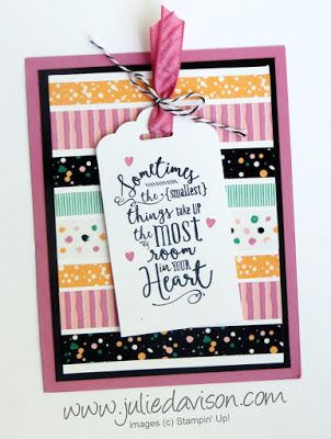 Stampin' Up! New Catalog SNEAK PEEK: Layering Love   Playful Palette Washi Tape #stampinup www.juliedavison.com Washi Tape Projects, Playful Palette, Tape Ideas, Washi Tape Cards, Up Book, Making Cards, Su Cards, Stamping Up Cards, Card Sketches