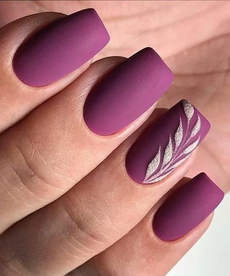 Purple Nail Art, Red Nail Art, Purple Nail, Beautiful Nail Art, Manicure E Pedicure, Matte Nails, Purple Nails, Gorgeous Nails, Blue Nails