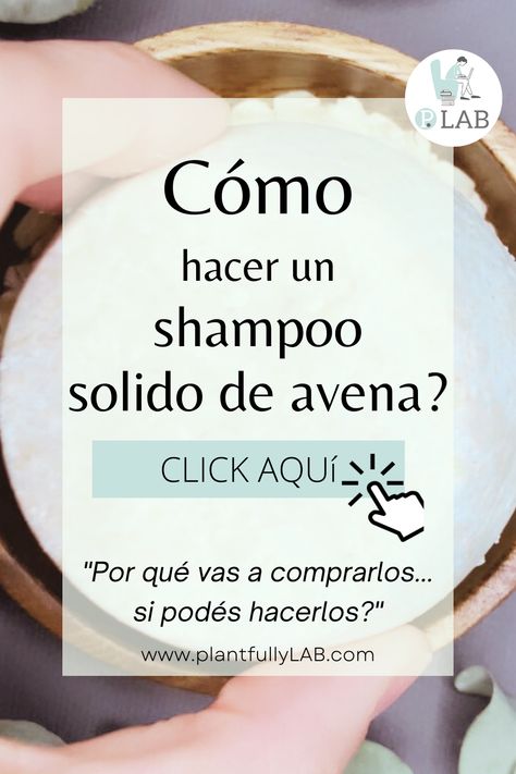 Shampoo Solido de Avena vegano, cruelty free, artesanal, casero. -Formula haciendo click en la imagen Diy Cosmetics, Natural Shampoo, Diy Soap, Soap Recipes, Shampoo Bar, Natural Skin Care, Beauty Hacks, Spa, Soap