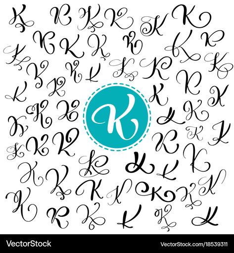 Letter K Calligraphy, K Script, Cursive K, K Calligraphy, Alphabet Cursive, Logo Packaging Design, Cursive Font, Cursive Fonts, Kindness Rocks