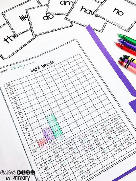 Editable sight word flashcards & checklist + more Kindergarten assessment and data sheets. Free Sight Word Games, Data Organization, Learn Sight Words, Data Folders, Kindergarten Assessment, Word Flashcards, Beginning Of Kindergarten, Data Binders, Kindergarten Portfolio