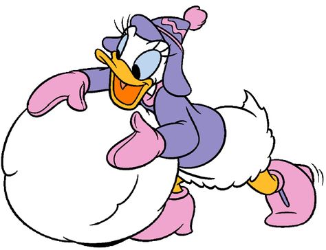 http://wondersofdisney.webs.com/pals/daisy/daisysnowball.gif Pata Daisy, Duck Clipart, Disney Characters Christmas, Mickey Mouse Themed Birthday Party, Donald And Daisy Duck, Christmas Cutouts, Snoopy Halloween, Disney Cartoon Characters, Disney Duck