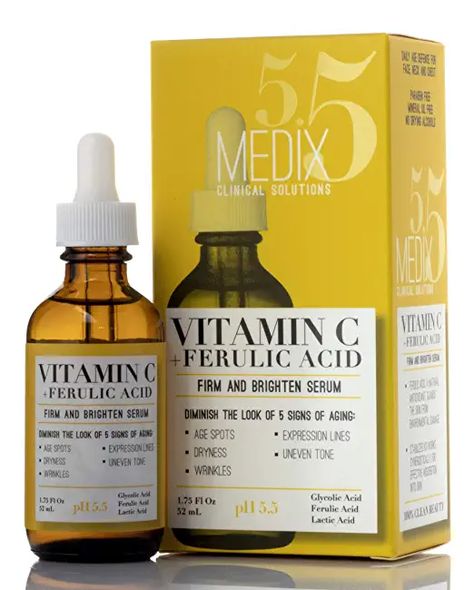 Amazon.com: Medix 5.5 Vitamin C Serum with Glycolic Acid, Ferulic Acid and Lactic Acid. Skin Face Serum for Dark Spots, Wrinkles, Skin Discoloration, and Dry Skin. 1.75 FL Oz (52mL) : Beauty & Personal Care Face Imperfections, Serum For Dark Spots, Anti Aging Face Serum, Collagen Serum, Skin Remedies, Skin Complexion, Skin Discoloration, Skin Care Serum, Vitamin C Serum