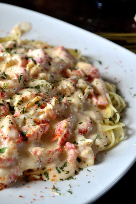 Cajun twist on an Italian classic. My Crawfish Alfredo recipe! Crawfish with every bite. And this creamy, rich alfredo sauce just takes it over the top! Crawfish Tortellini Recipes, Crawfish And Shrimp Pasta, Keto Crawfish Recipes, Seafood Alfredo Sauce, Cajun Crawfish Pasta, Crawfish Cream Sauce Recipe, Crawfish Alfredo, Crawfish Casserole, Crawfish Recipe