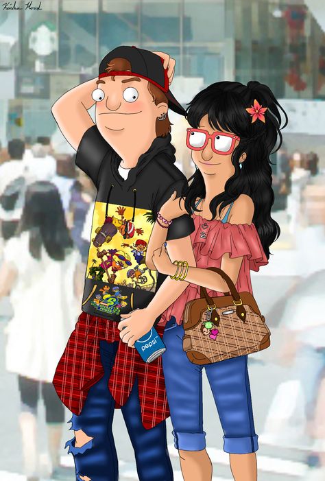 Tina And Zeke Fan Art, Tina And Zeke, Jimmy Jr, Jimmy Junior, Bobs Burgers Funny, Bobs Burgers Characters, Bobs Burgers Tina, Apple And Peanut Butter, Bob's Burgers