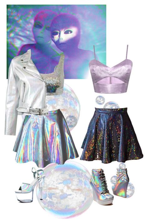 Space Costumes Women, Aliencore Fashion, Space Theme Outfit Women, Space Theme Clothes, Galaxy Theme Outfit, Galaxy Outfit Aesthetic, Galaxy Party Outfit, Space Theme Outfit, Space Outfit Ideas