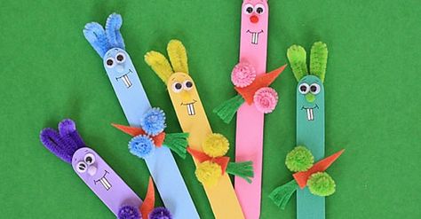 Clothespin Bunny Craft, Crafts For Elderly, How To Make Rabbit With Tissue, Pipe Cleaner Pencil Toppers, Easter Bubble Wands, Tissue Paper Crafts Rabbit, Easter Characters, Test Tube Crafts, Nursing Home Crafts