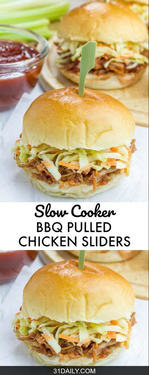 Slow Cooker Chicken Sliders, Bbq Pulled Chicken Sliders, Crock Pot Barbecue, Slow Cooker Bbq Pulled Chicken, Barbecue Pulled Chicken, Pulled Chicken Sliders, Bbq Pulled Chicken, Sliders Recipes Chicken, Bbq Chicken Sliders