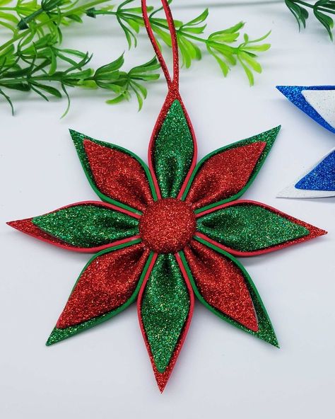 264K views · 6.4K reactions | Low Budget Christmas Star Ornaments - Christmas Decorations 2023 | Wow!! Wonderful Christmas Star Making Easy Tutorial at Home - Christmas Tree Decorating Ideas With Foam Paper Star #Christmas #ChristmasDecor #decor | By Origami Art & Crafts | Facebook Foam Christmas Crafts, Christmas Star Making, Paper Star Christmas, Christmas Star Ornaments, Foam Christmas Ornaments, Star Making, Budget Christmas, Christmas Tree Decorating Ideas, Tree Decorating Ideas