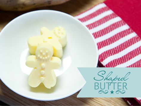 How to make butter shapes Butter Presentation Ideas, Butter Molds How To Make, Butter Shapes, Molded Butter, Christmas Tree Bread, Compound Butters, Fancy Butter, Make Butter, Decorating Hacks