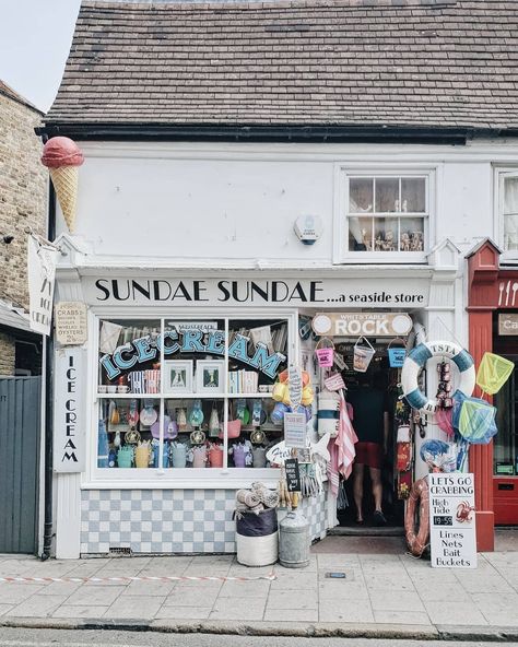 Sundae Sundae Whitstable @angelao8tk who else doesn't want summer to end? #icecreamshop #shopfront #sharingaworldofshops Town Aesthetic, Shop Exterior, 2024 Inspiration, Shop Facade, Cafe Shop Design, Shop Windows, Location Inspiration, 카페 인테리어 디자인, Shop Fronts