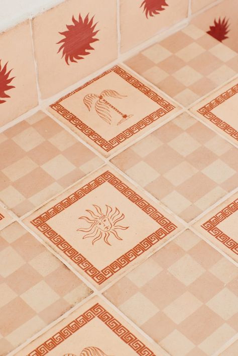 Peppa Hart, Mediterranean Style Home, Creative Design Agency, Matte Tile, Red Tiles, Custom Tiles, The Mediterranean, Branding Inspiration, Tile Design