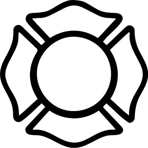 Black and White Firefighter Maltese Cross Cross Sketch, Cross Stencil, Fireman Quilt, Fireman Crafts, Firefighter Cross, Firefighter Logo, Firefighter Decals, Firefighter Maltese Cross, Fire Fighter Tattoos