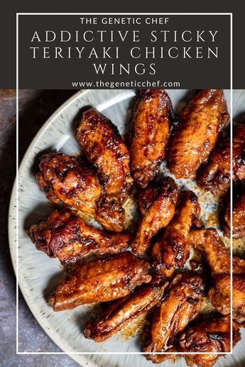 Sticky Teriyaki Chicken, Guava Glaze, Teriyaki Wings Recipe, Easy Light Dinner, Guava Sauce, Baked Teriyaki Chicken Wings, Baked Jerk Chicken, Marinated Wings, Chicken Wing Marinade