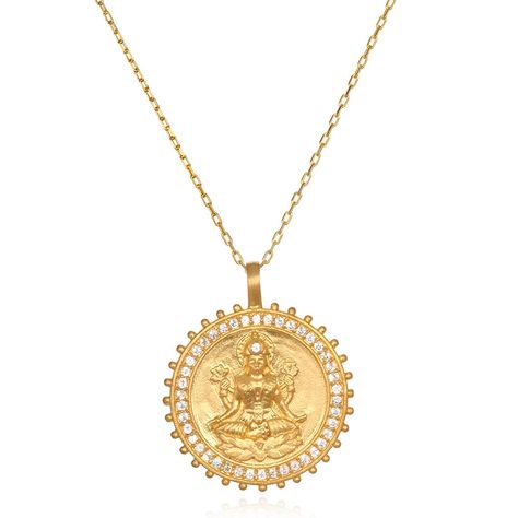 Lakshmi Goddess, Lakshmi Pendant, White Topaz Necklace, Satya Jewelry, Prosperity And Abundance, Goddess Necklace, You Are Blessed, Topaz Necklace, Neck Jewellery