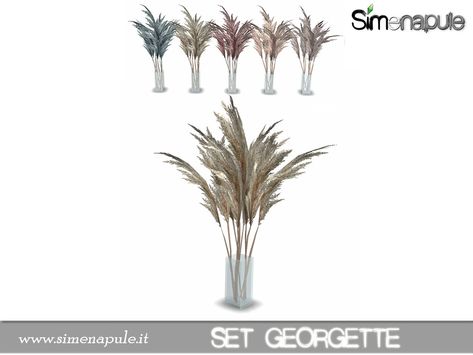 Sims 4 Pampas Grass Cc, Sims 4 Cc Pampas, Sims 4 Cc The Sims Resource Furniture, Sims 4 Cc Decor Wall Art, Sims 4 Plants Cc, Cc Clutter, Sims4 Lookbook, Sims Decor, Sims 4 Beds