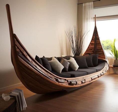 Boat Inspired Interior, Polished Wood, Furniture Details Design, White Upholstery, Luxury Homes Interior, Samar, Inspired Living, Wood Accents, Furniture Design Modern