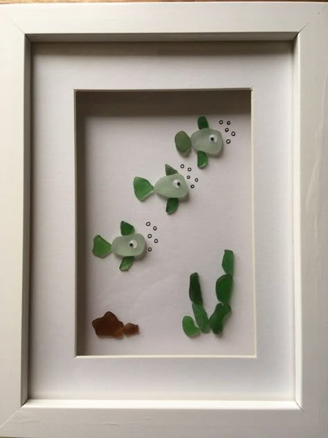 Sea Glass Diy, Christmas Pebble Art, Sea Glass Art Diy, Sea Glass Art Projects, Seaglass Art, Beach Glass Crafts, Glass Art Design, Glass Art Pictures, Wine Glass Art