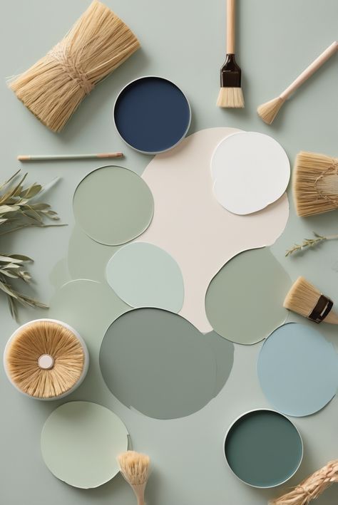 Discover the best 5 Sherwin Williams color palettes featuring Navy Blue and Sage Green for your Living Room. Transform your space with stunning and harmonious color combinations. #ad     #Painting #wallpaint2024  #color2024  #DIYpainting  ##DIYhomedecor  #Fixhome Navy Sage Green Living Room, Green And Blue Paint Palette, Navy And Sage Color Palette, Blue And Sage Green Living Room, Navy And Sage Living Room, Sage And Blue Color Palette, Sage Green Color Combinations, Sage Green Complimentary Colors, Irish Living Room