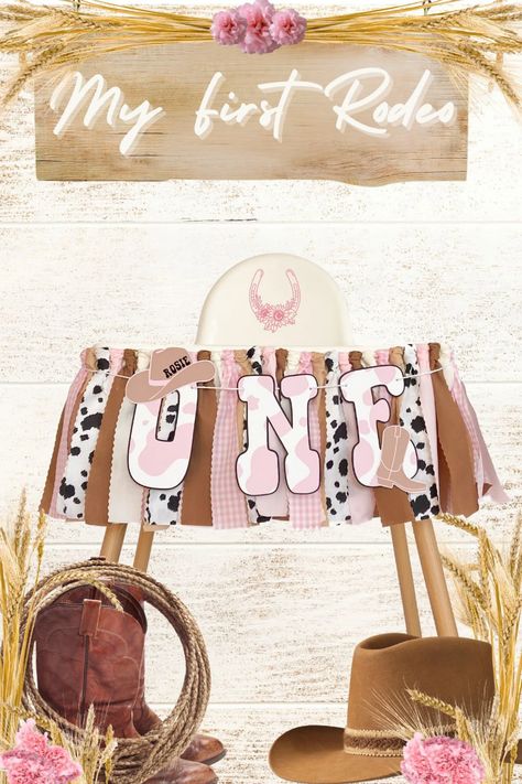 1st Rodeo First Birthday High Chair Banner Cowgirl Highchair - Etsy Rodeo First Birthday, Cowgirl First Birthday, Baby Girl Cake Smash, Highchair Garland, First Birthday Highchair, First Birthday High Chair Banner, First Birthday High Chair, Girl Cake Smash, Baby Girl Cake