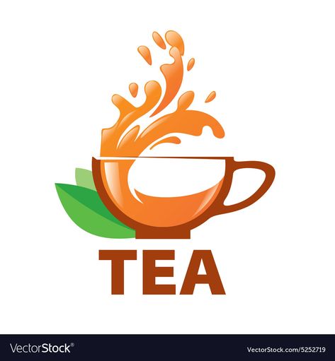 Tea Logo Design Ideas, Cup Minuman, Tea Logo Design, Tea Vector, Naming Ceremony Invitation, Tea Lover Quotes, Tea Wallpaper, Tea Logo, Creative Wall Painting