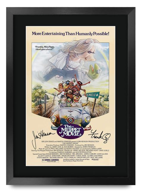 PRICES MAY VARY. A GIFT THEY'LL ACTUALLY LOVE - Be a legend with this signed printed poster of one of the mega blockbuster movies, The Muppet Movie. A starstruck present for them and top present-giving points to you! YOU WON'T FIND A BETTER PRODUCT FOR THE PRICE - Just like the real thing but without the cost, Fans and collectors of any age will be delighted to receive this authentic-looking display that makes for a unique addition to their collectors' memorabilia ARRIVES READY TO GIVE AS A GIFT Sapo Kermit, Muppet Movie, The Muppet Movie, Paul Williams, Fraggle Rock, Rainbow Connection, The Muppet Show, Classic Movie Posters, Steve Martin