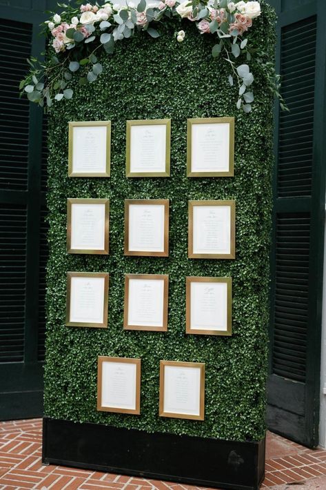 Greenery Wall Seating Chart Wedding, Seating Chart With Picture Frames, Grass Wall Seating Chart Wedding, Greenery Seating Chart, Boxwood Seating Chart, Hedge Wall Seating Chart, Green Wall Seating Chart, Greenery Wall Seating Chart, Green Wall Wedding Backdrop