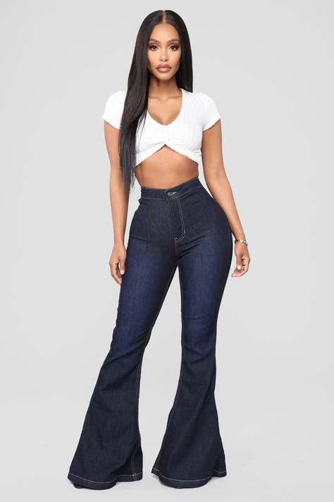 Apply Eyelashes, Jodie Joe, Bell Bottom Jeans Outfit, Yodit Yemane, High Rise Flare Jeans, Denim Jeans Fashion, Denim Flare Jeans, Bottom Jeans, Take Me Out