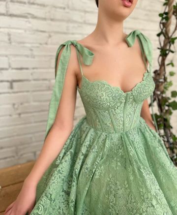 All | Teuta Matoshi Prom Dress With Pockets, Corset Ball Gowns, Teuta Matoshi, Tea Length Prom Dress, Tea Length Tulle, Vintage Prom Dress, Special Occasion Gowns, Prom Dresses With Pockets, Spaghetti Strap Prom Dress