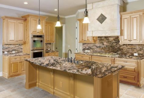 Granite Countertops for your Maple Cabinet Brown Granite Countertops, Buy Kitchen Cabinets, Granite Countertops Colors, Cabinets To Go, Maple Kitchen Cabinets, Brown Kitchen Cabinets, Cheap Kitchen Cabinets, Maple Kitchen, Rustic Kitchen Cabinets