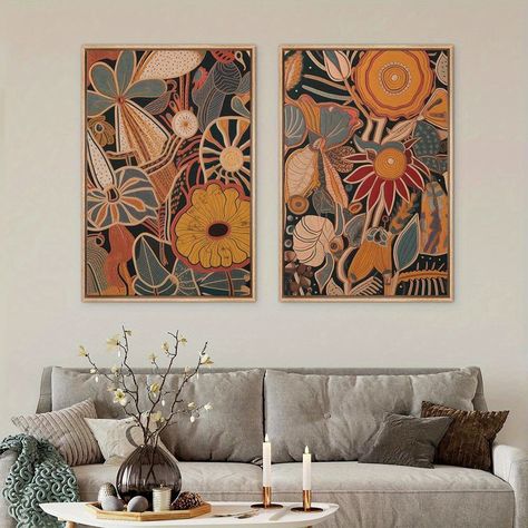 Faster shipping. Better service Botanical Collage, Mural Floral, 3 Piece Wall Art, Mid Century Modern Art, Canvas Wall Art Set, Boho Wall Decor, Arte Floral, Framed Canvas Wall Art, Modern Artwork